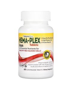 Железо с питательными веществами, Hema-Plex, Iron with Essential Nutrients, Natures Plus, 60 таблеток