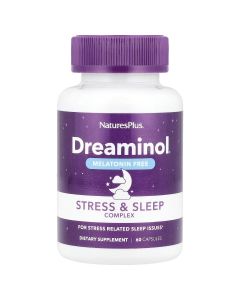 Комплекс для зняття стресу, без мелатоніну, Stress & Sleep Complex, Melatonin Free, Natures Plus, 60 капсул