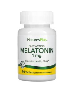 Мелатонин Быстродействующий, 1 мг, Fast Acting Melatonin, Natures Plus, 90 таблеток