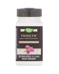Расторопша Экстракт, Thisilyn, Milk Thistle, Liver Support Formula, Nature's Way, 100 вегетарианских капсул