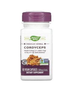 Кордіцепс, 500 мг, Cordyceps, Nature's Way, 60 вегетаріанських капсул
