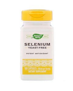 Селен, Selenium, 200 мкг, Nature's Way, 100 капсул