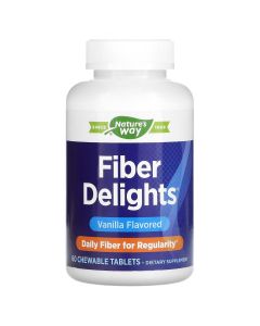Клітковина, смак ванілі, Fiber Delights, Nature's Way, 60 жувальних таблеток