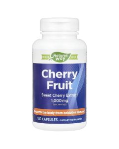 Вишня, 1000 мг, Cherry Fruit, Sweet Cherry Extract, Nature's Way, 180 капсул