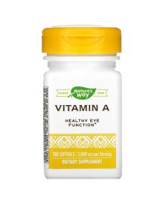 Вітамін А, 3000 мкг, Vitamin A, Nature's Way, 100 желатинових капсул