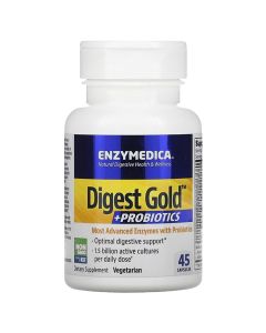 Ферменти з пробіотиками, Digest Gold+Probiotics, Enzymedica, 45 капсул