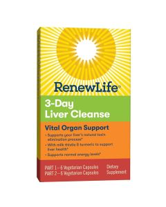 Очищение печени, 3-дневная программа, 3 Day Liver Cleanse, Renew Life, 12 вегетарианских капсул