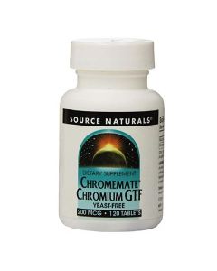 Хром GTF 200 мкг, ChromeMate, Source Naturals, 120 таблеток