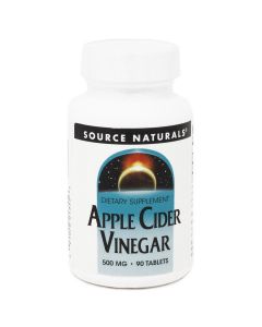 Яблочный Уксус, 500мг, Apple Cider Vinegar, Source Naturals, 90 таблеток
