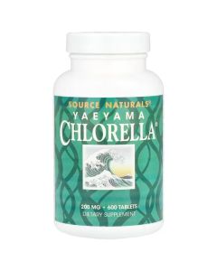 Хлорелла, 200 мг, Yaeyama Chlorella, Source Naturals, 600 таблеток