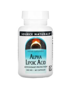 Альфа-ліпоєва кислота, 300 мг, Alpha Lipoic Acid, Source Naturals, 60 капсул