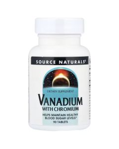 Ванадій з Хромом, Source Naturals, 90 таблеток