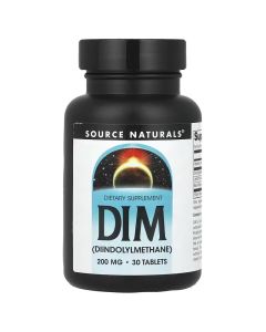 Дііндолілметан, 200мг, DIM, Source Naturals, 30 таблеток