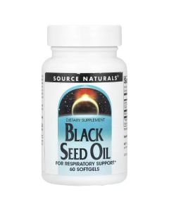 Масло черного тмина, Black Seed Oil, Source Naturals, 60 гелевых капсул
