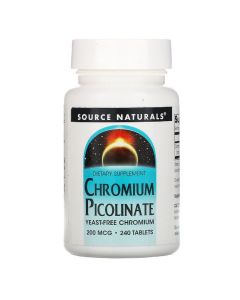 Хром Піколінат 200мкг, Source Naturals, 240 таблеток