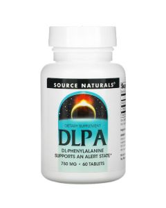 DLPA (фенілаланін) 750мг, Source Naturals, 60 таблеток