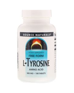 L-Тирозин 500 Мг, L-Tyrosine, Source Naturals, 100 Таблеток