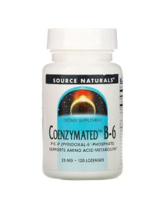 Коэнзим Витамина В6 25мг, Source Naturals, 120 таблеток для рассасывания