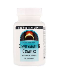 Коензим В-Комплексу, Апельсиновий смак, Source Naturals, 60 таблеток для розсмоктування