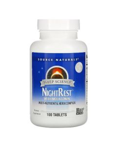 Комплекс для Нормализации Сна, NightRest, Source Naturals, 100 таблеток