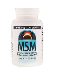 МСМ 1000мг с Витамином С, Source Naturals, 60 таблеток