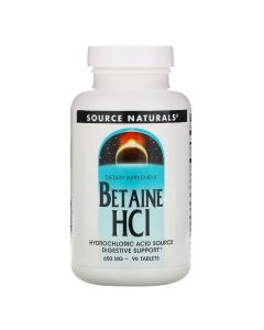 Бетаїн HCI 650мг, Source Naturals, 90 таблеток