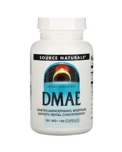 DMAE (диметиламіноетанол) 351 мг, Source Naturals, 100 капсул