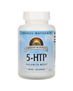 5-HTP (Гідрокситриптофан), 100мг, Serene Science, Source Naturals, 60 капсул