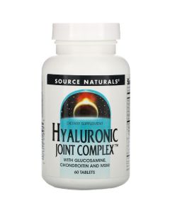 Гіалуронова Кислота з Глюкозаміном, Хондроїтином та МСМ, Source Naturals, 60 таблеток