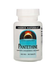 Пантетін, Source Naturals, Pantethine, 300 Мг, 90 таблеток