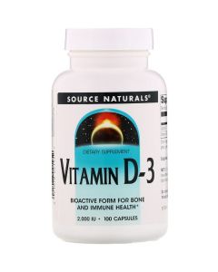 Вітамін D3 2000IU, Source Naturals, 100 капсул