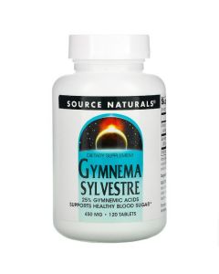 Джимнема 450мг, Gymnema Sylvestre, Source Naturals, 120 таблеток