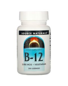 Вітамін В12 2000мкг, Source Naturals, 200 таблеток для розсмоктування