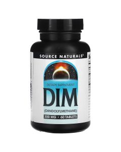 Діиндолілметан, 200мг, DIM, Source Naturals, 60 таблеток