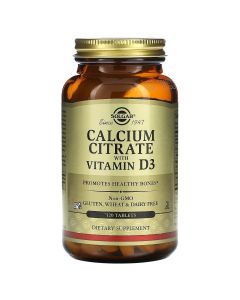 Цитрат Кальція + Вітамін D3, Calcium Citrate with Vitamin D3, Solgar, 120 таблеток