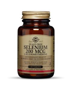 Селен, (селенометіонін), 200 мкг, Selenium, Yeast-Free, Solgar, 100 Таблеток