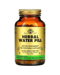 Сечогінний засіб із трав, Herbal Water Pill, Solgar, 100 вегетаріанських капсул