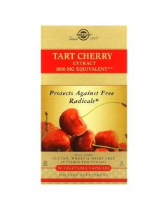 Екстракт терпкої вишні, 1000 мг, Tart Cherry Extract, Solgar, 90 вегетаріанських капсул