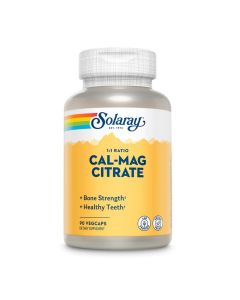 Кальцій І Магній, Cal-Mag Citrate, High Potency, Solaray, 90 Капсул