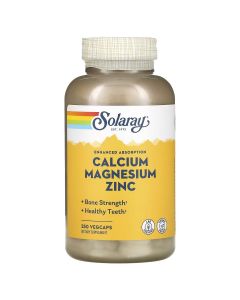 Кальцій Магній Цинк, Calcium Magnesium Zinc, Solaray, 250 капсул