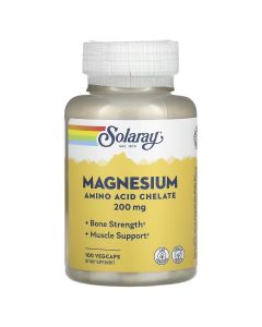 Магній, 200 мг, Magnesium, Solaray, 100 вегетаріанських капсул