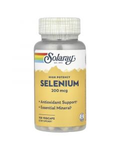 Селен високоефективний, 200 мкг, Selenium, High Potency, Solaray, 100 вегетаріанських капсул