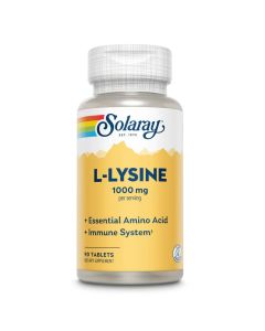 Лизин 1000 Мг, L-Lysine, Solaray, 90 Таблеток