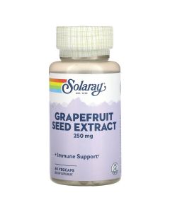 Екстракт насіння грейпфрута, 250 мг, Grapefruit Seed Extract, Solaray, 60 вегетаріанських капсул