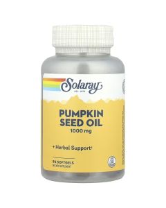Олія насіння гарбуза, 1000 мг, Pumpkin Seed Oil, Solaray, 90 гелевих капсул
