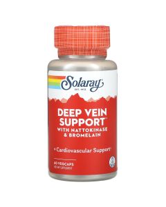 Підтримка глибоких вен, Deep Vein Support, Solaray, 60 вегетаріанських капсул