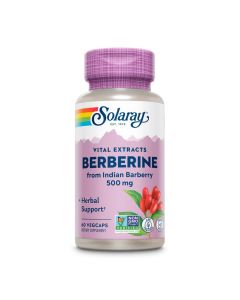Берберин, 500 мг, Berberine, Solaray, 60 вегетаріанських капсул