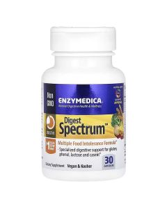 Травні ферменти, Digest Spectrum, Enzymedica, 30 капсул