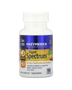 Травні ферменти, Digest Spectrum, Enzymedica, 90 капсул