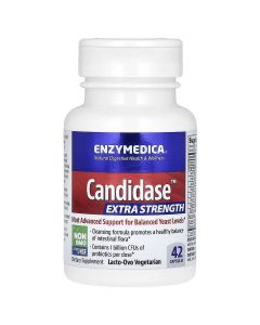 Кандидаза, Усиленная формула, Candidase Extra Strength, Enzymedica, 42 капсулы